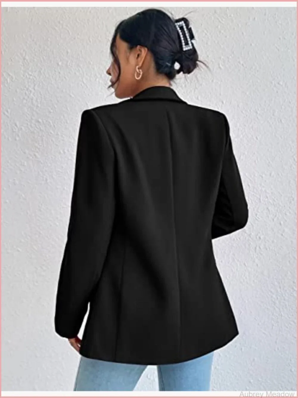 Womens Open Front Shawl Collar Blazer Long Sleeve Slim Fit Work Office Casual